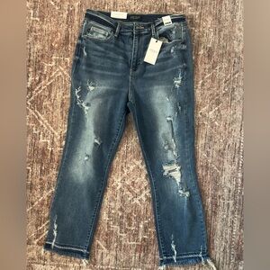 Judy Blue new with tags straight crop jeans